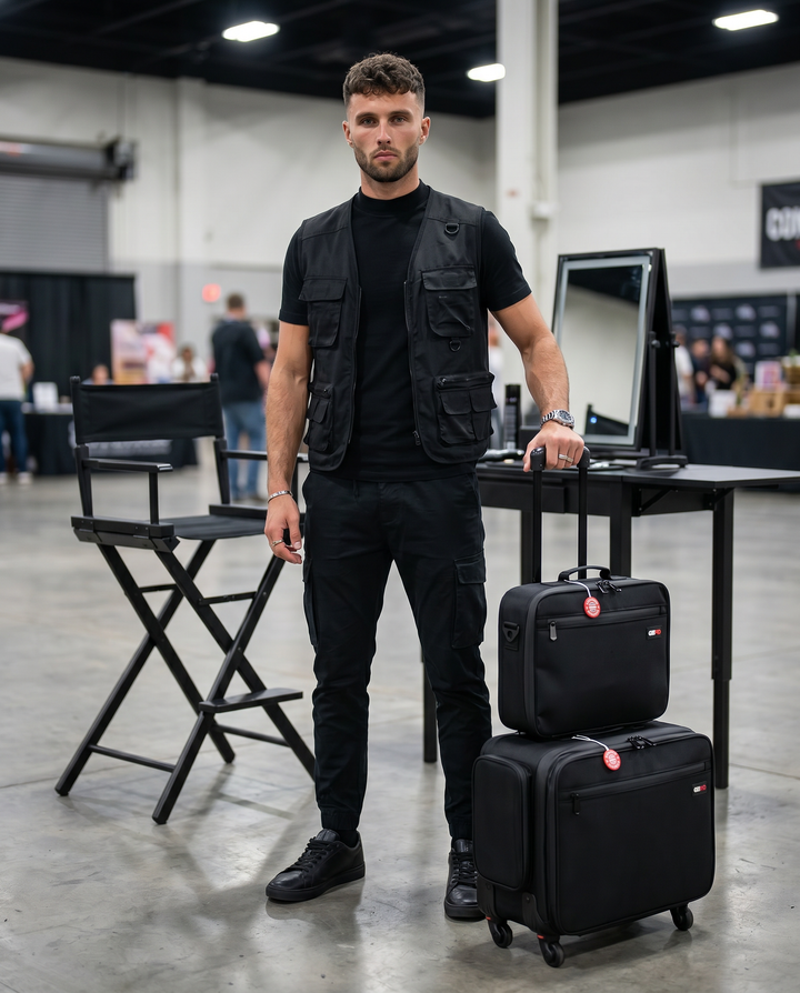 Roller Duo Mobile Workstation with Deep Storage & Extending Tray System – OG Black