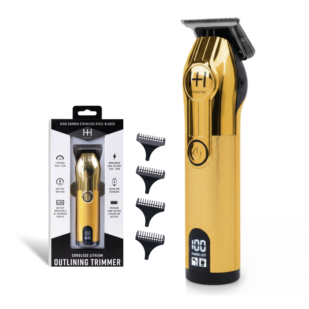 Hot & Hotter Cordless Lithium Outlining Trimmer, 1 Count, Gold