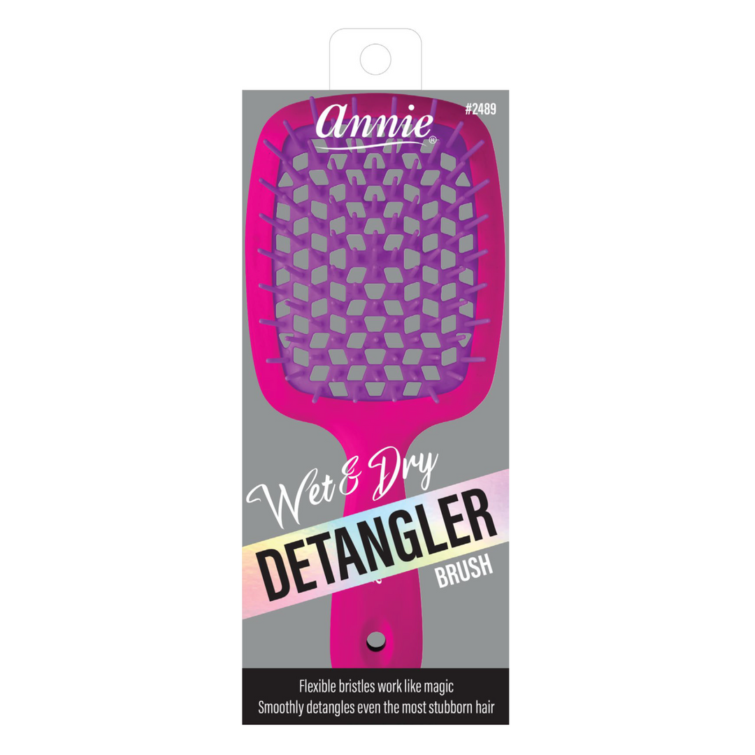 Annie Wet & Dry Detangler Brush, 1 Count, Assorted Colors