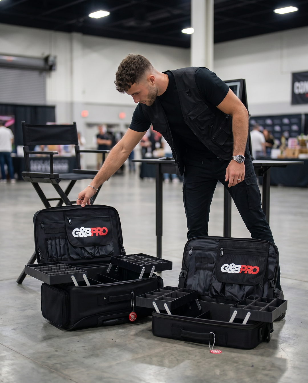 Roller Duo Mobile Workstation with Deep Storage & Extending Tray System – OG Black