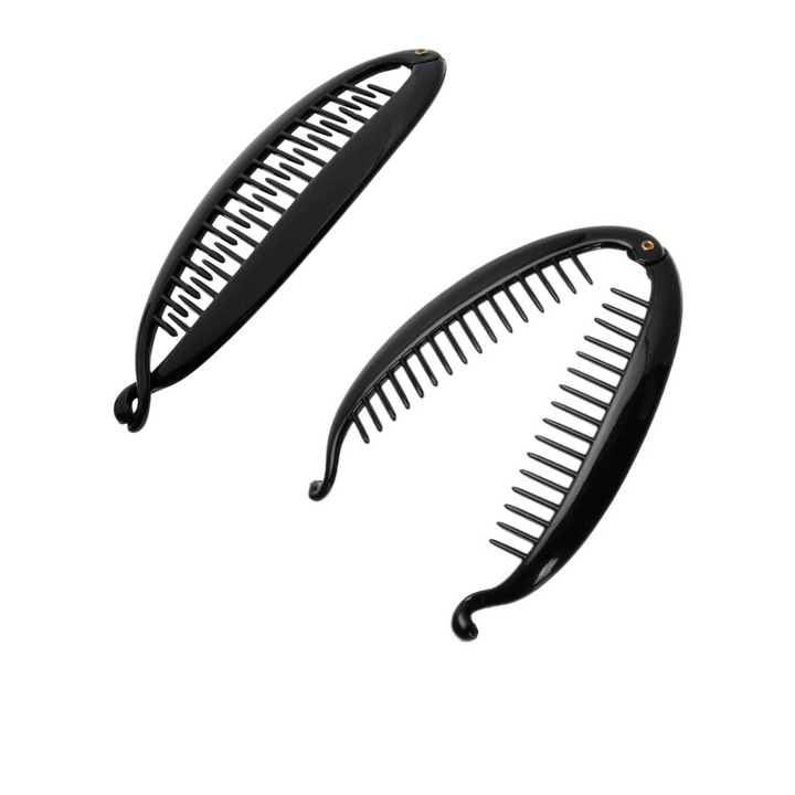 Annie Banana Hair Clip Small Oval 8.6cm, 1 Count, Black