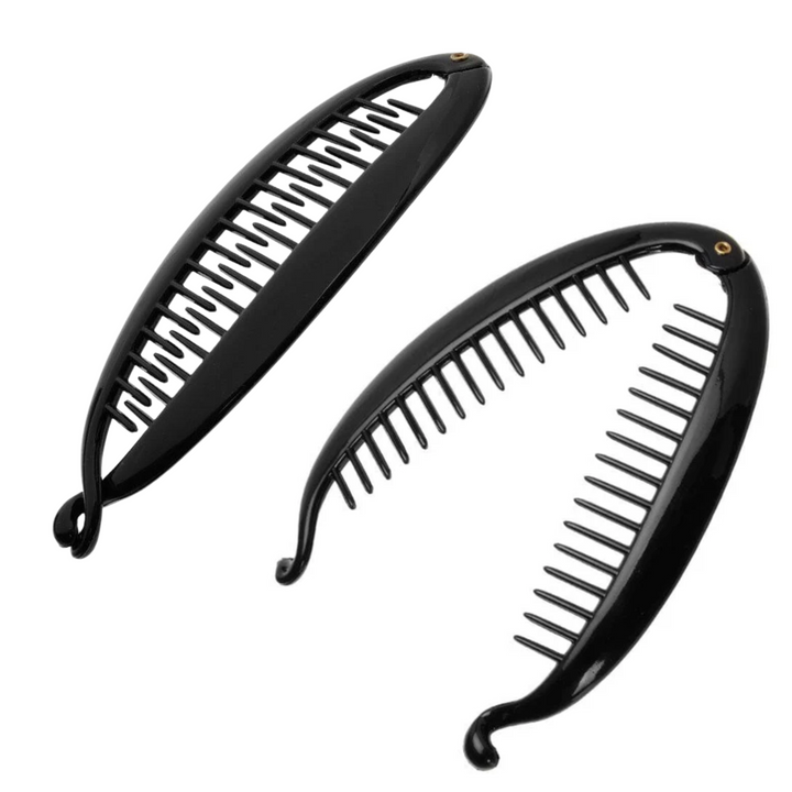 Annie Banana Hair Clip Large Oval 14cm, 1 Count, Black