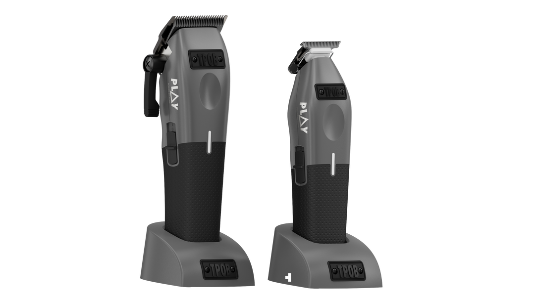 Play Gun Metal Grey Bundle (Clipper & Trimmer) (Wholesale case of 12) by TPOB USA