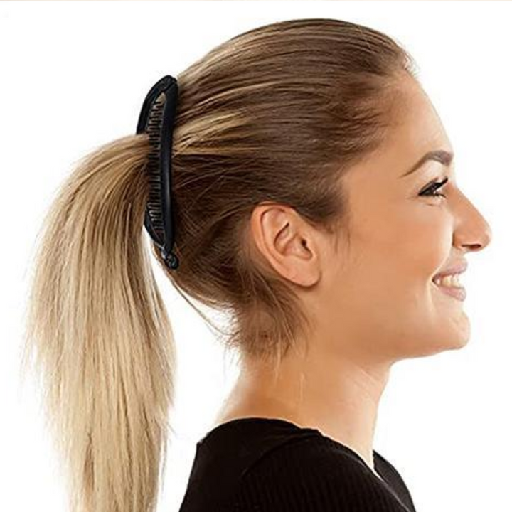 Annie Banana Hair Clip Large Oval 14cm, 1 Count, Black