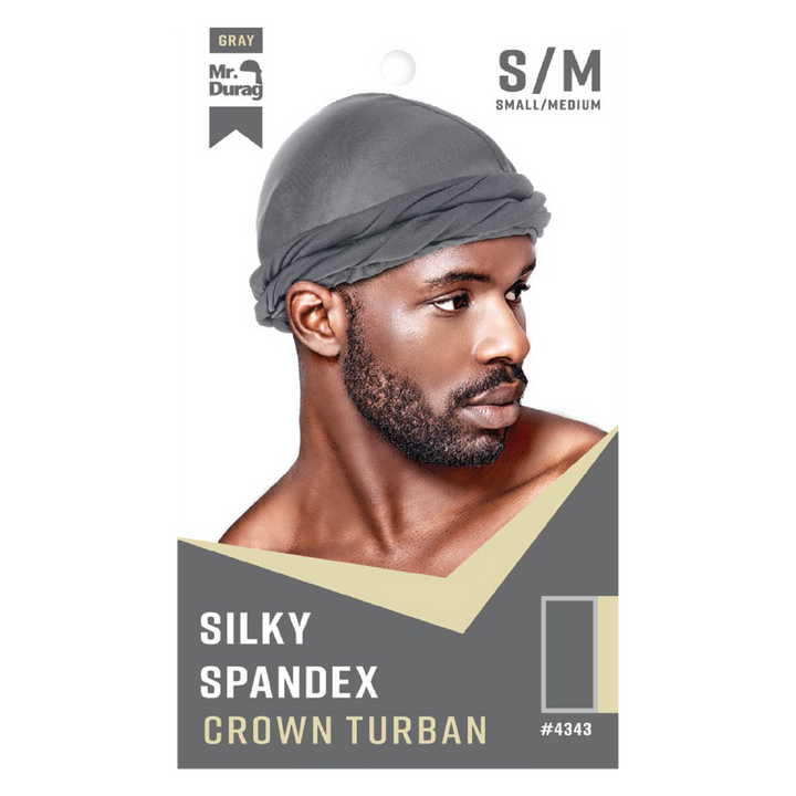 Mr. Durag Silky Spandex Crown Turban, 1 Count, Assorted Colors