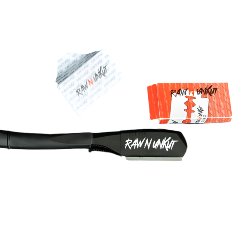 RAW N UNKUT Razor Holder +  100 Blades Combo DEAL