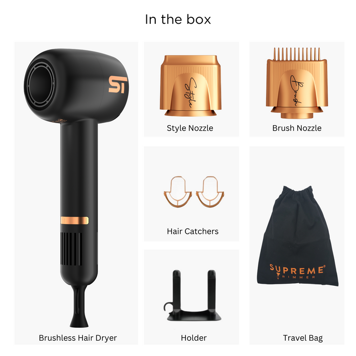 Brushless Motor Hair Dryer - Hair Dryer - Supreme Trimmer Mens Trimmer Grooming kit 