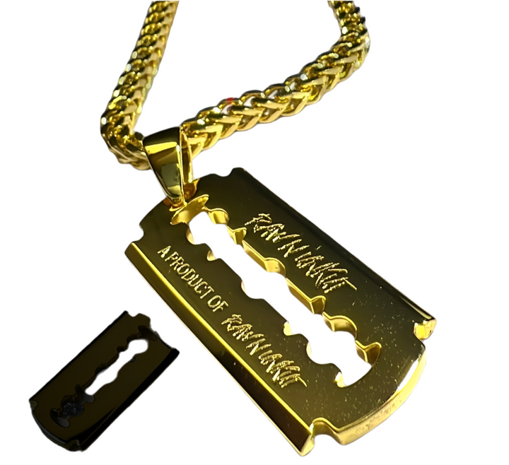 RAW N UNKUT RAZOR BLADE PENDANT + CHAIN