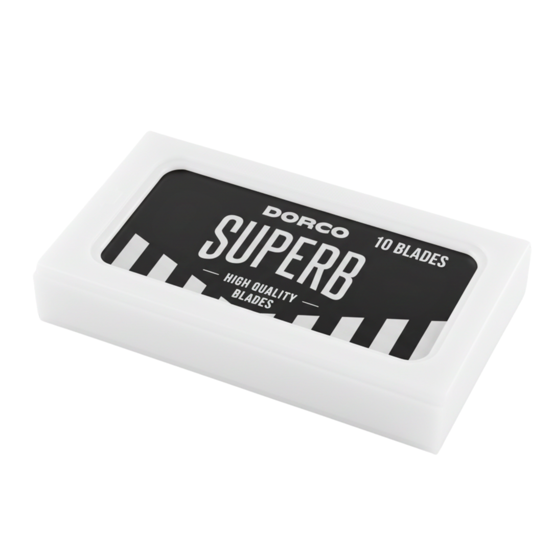 Dorco Superb Premium Blade Display, 10 Count Razor Blade Replacement Packs