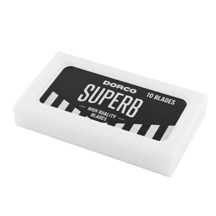 Dorco Superb Premium Blade Display, 10 Count Razor Blade Replacement Packs