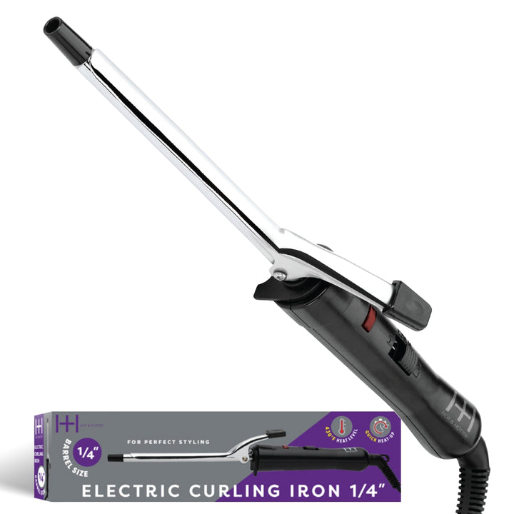 Hot & Hotter Electric Curling Iron 1/4 Inch, 1 Count, Silver