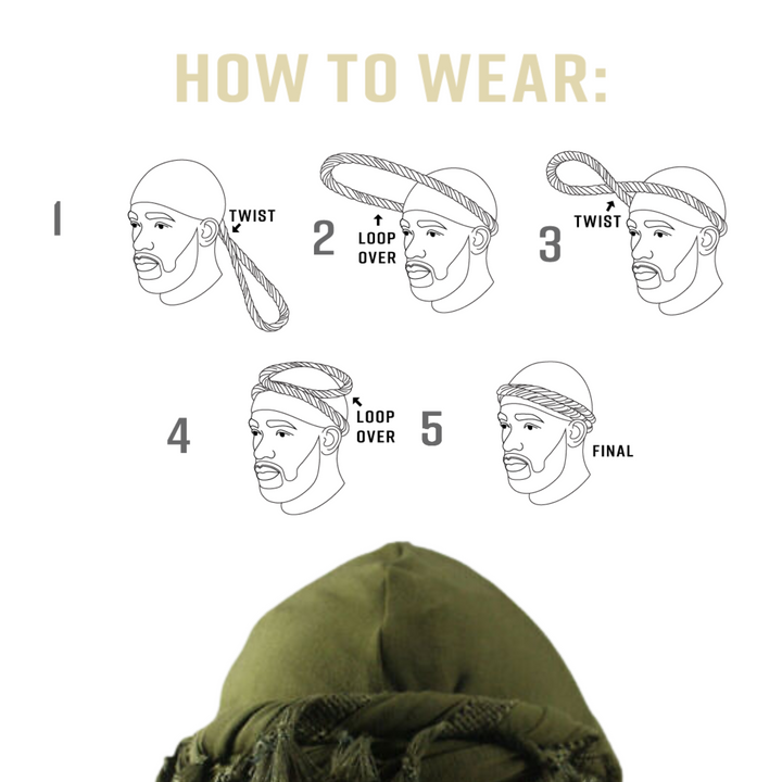 Mr. Durag Silky Spandex Crown Turban with Tassels Large / X-Large, 1 Count, Assorted Colors