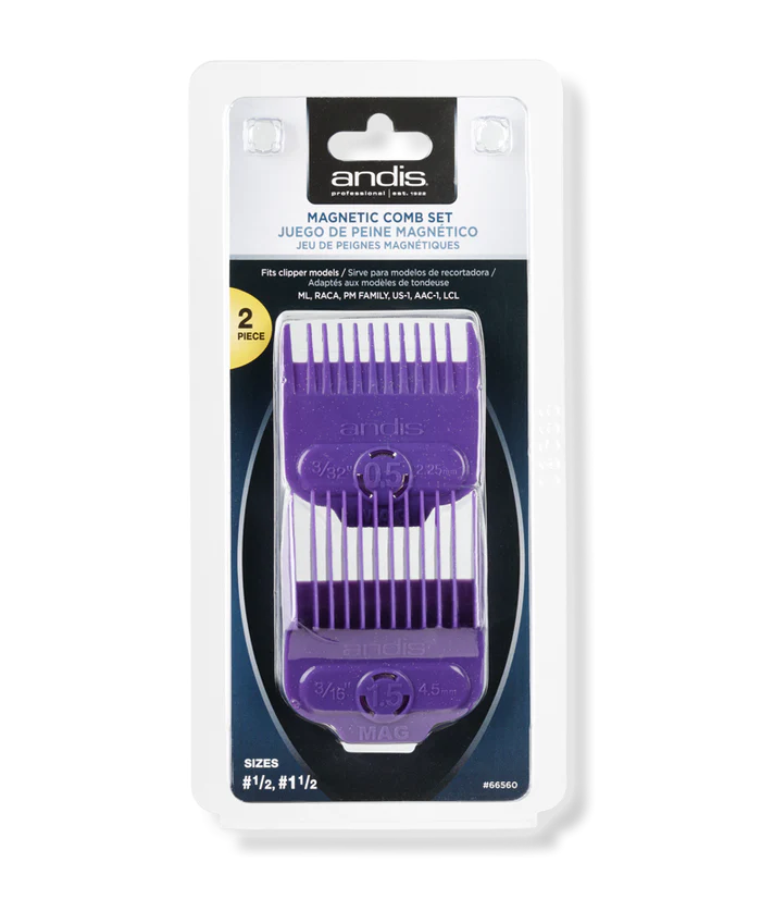 ANDIS MASTER MAGNETIC COMB SET-Size 0.5 & 1.5 (66560)