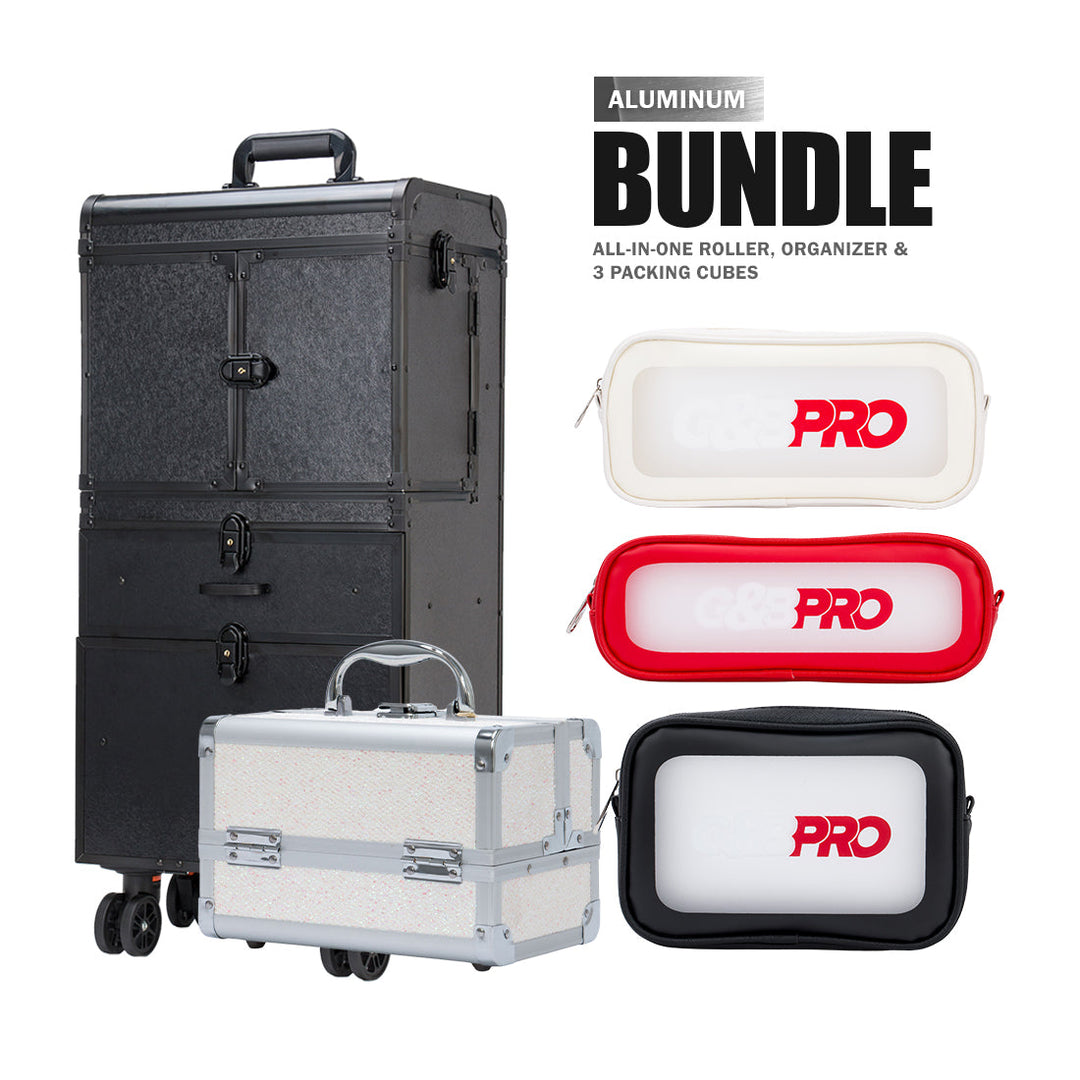 All-In-One Trolley Case, Beauty Organizer and Packing Cubes Bundle