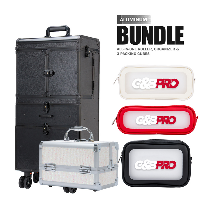 All-In-One Trolley Case, Beauty Organizer and Packing Cubes Bundle
