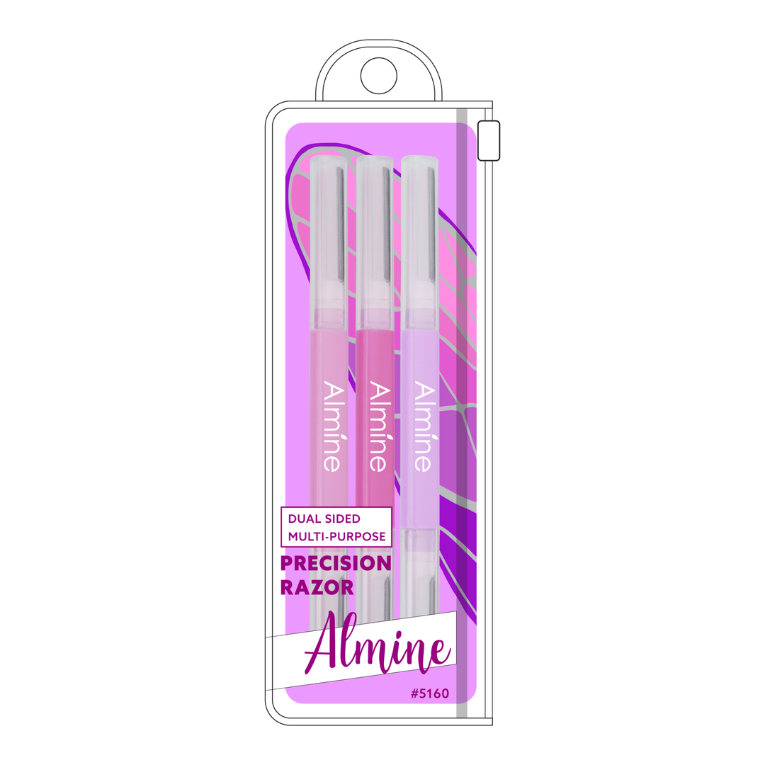 Almine Dual Ended Eyebrow Shaper, 3 Count, Assorted Color