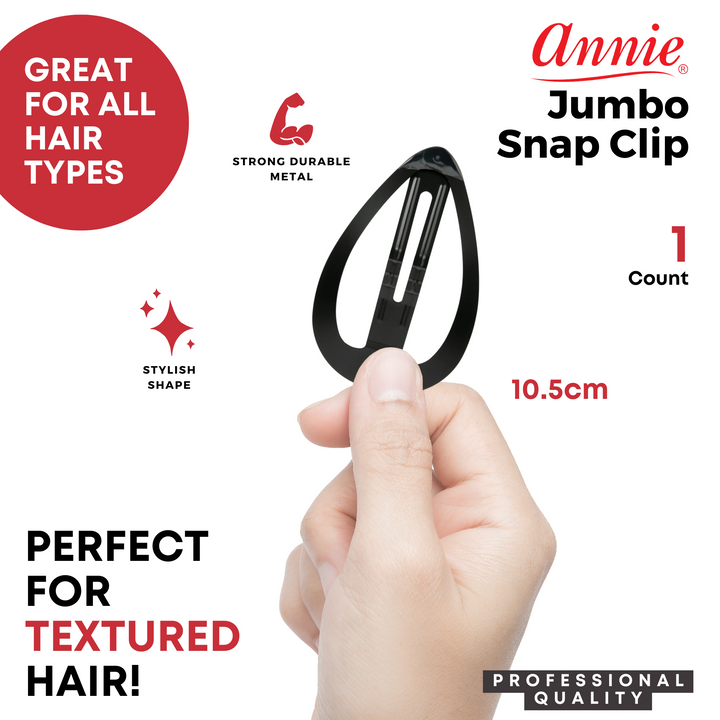 Annie Jumbo Snap Clip 10.5cm, 1 Count, Black