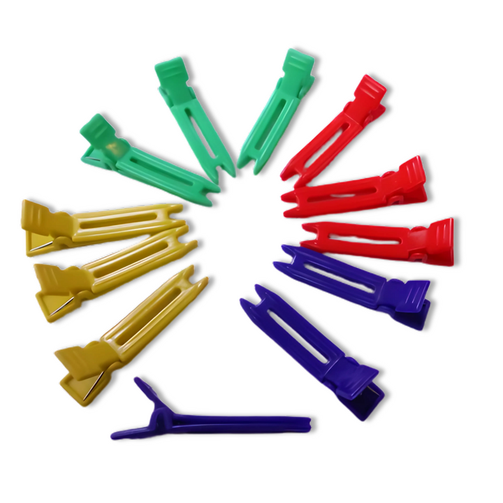 Annie Double Prong Metal Hair Clips, 12 Count, Assorted Colors