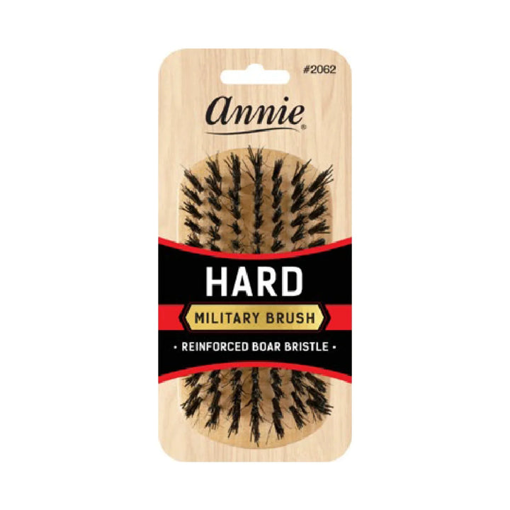 Annie Hard Military Brush Boar & Nylon Bristle, 1 Count, Light brown