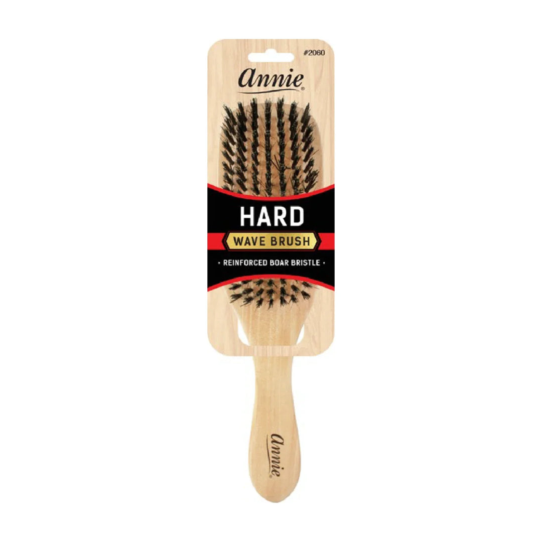 Annie Hard Boar & Nylon Bristle Wave Brush, 1 Count, Light Brown