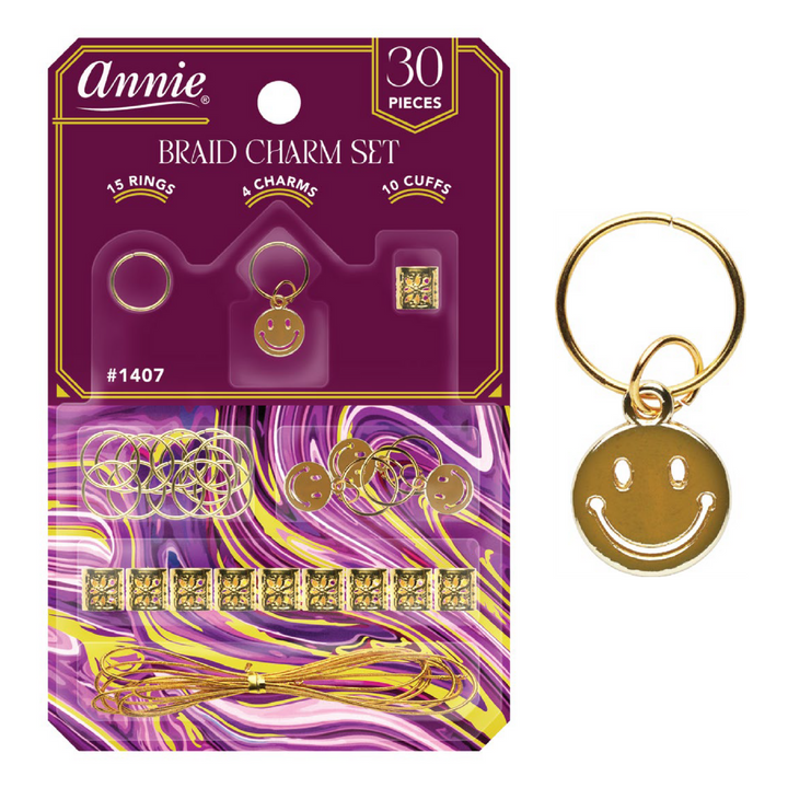 Annie Braid Charm Set, Smiley Face