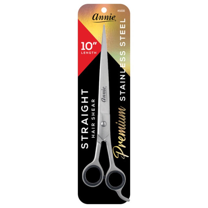 Annie Ice Tempered Stainless Steel Hair Shears 10 Inch, 1 Count, Silver