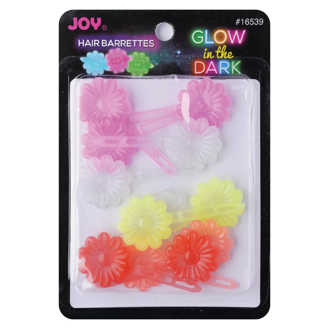 Joy Barrettes Glow-in-the-Dark, 12 Pieces, Pastel Daisy