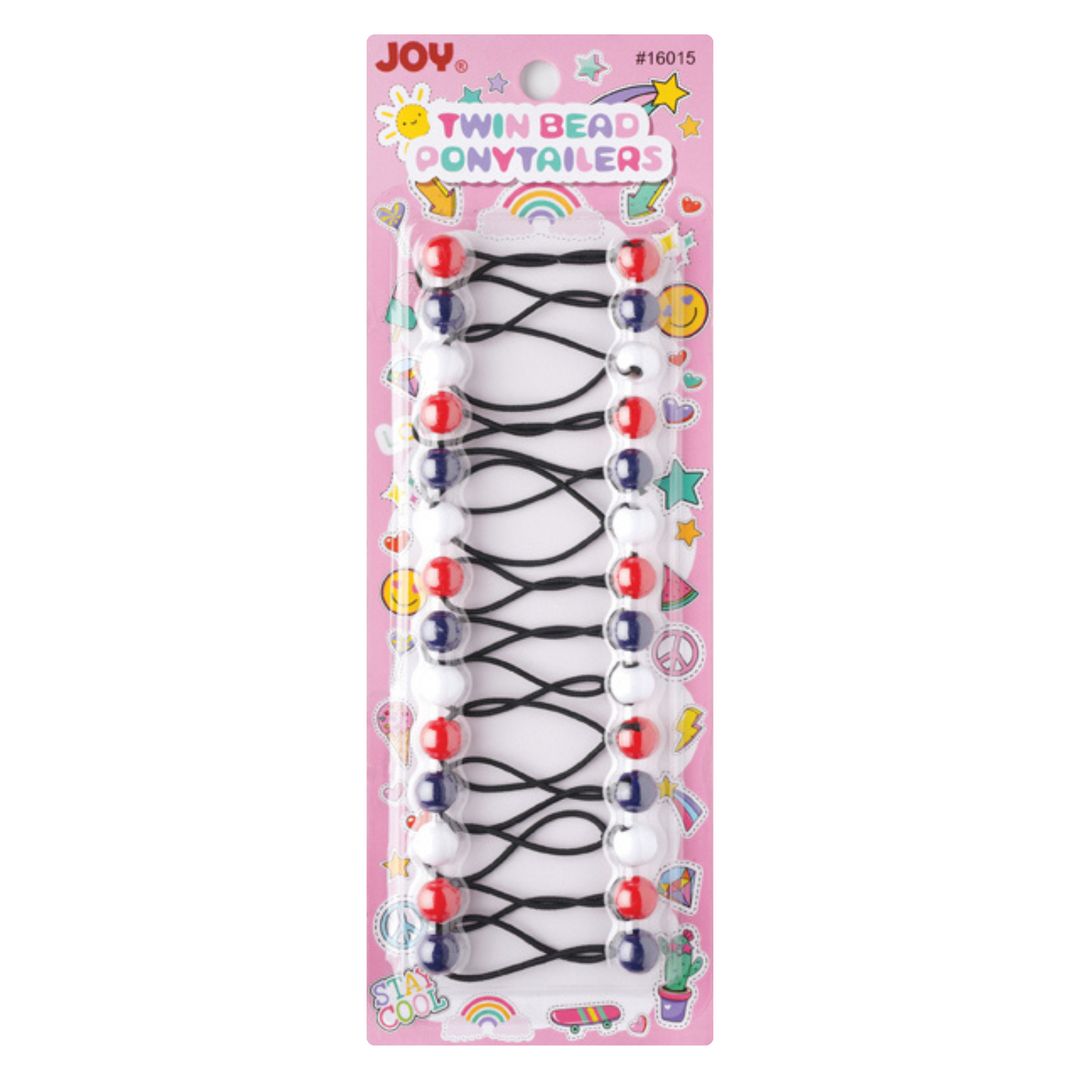 Joy Twin Beads Ponytailers 12mm, 14 Count, Assorted Color