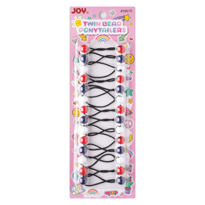 Joy Twin Beads Ponytailers 12mm, 14 Count, Assorted Color