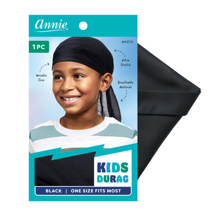 Annie Kid Durag, 1 Count, Black
