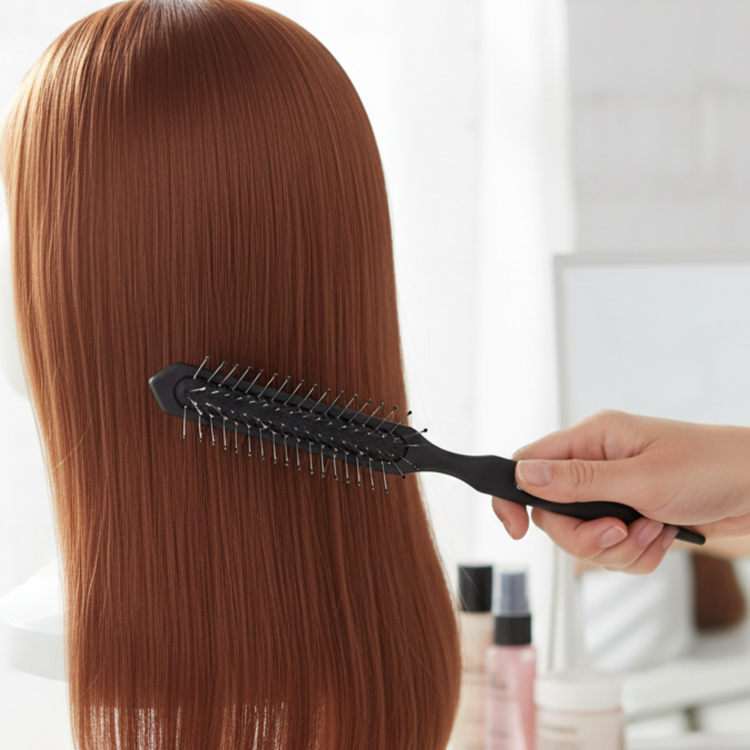 Annie Metal Wig Brush W/ Ball Tips, 1 Count, Black