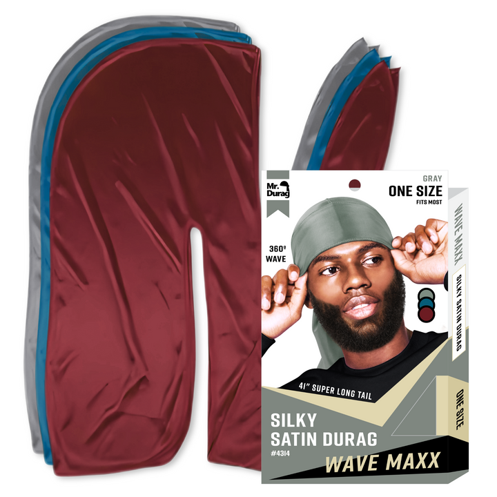 Mr. Durag Wave Maxx Silky Satin Durag, 1 Count, Assorted Colors