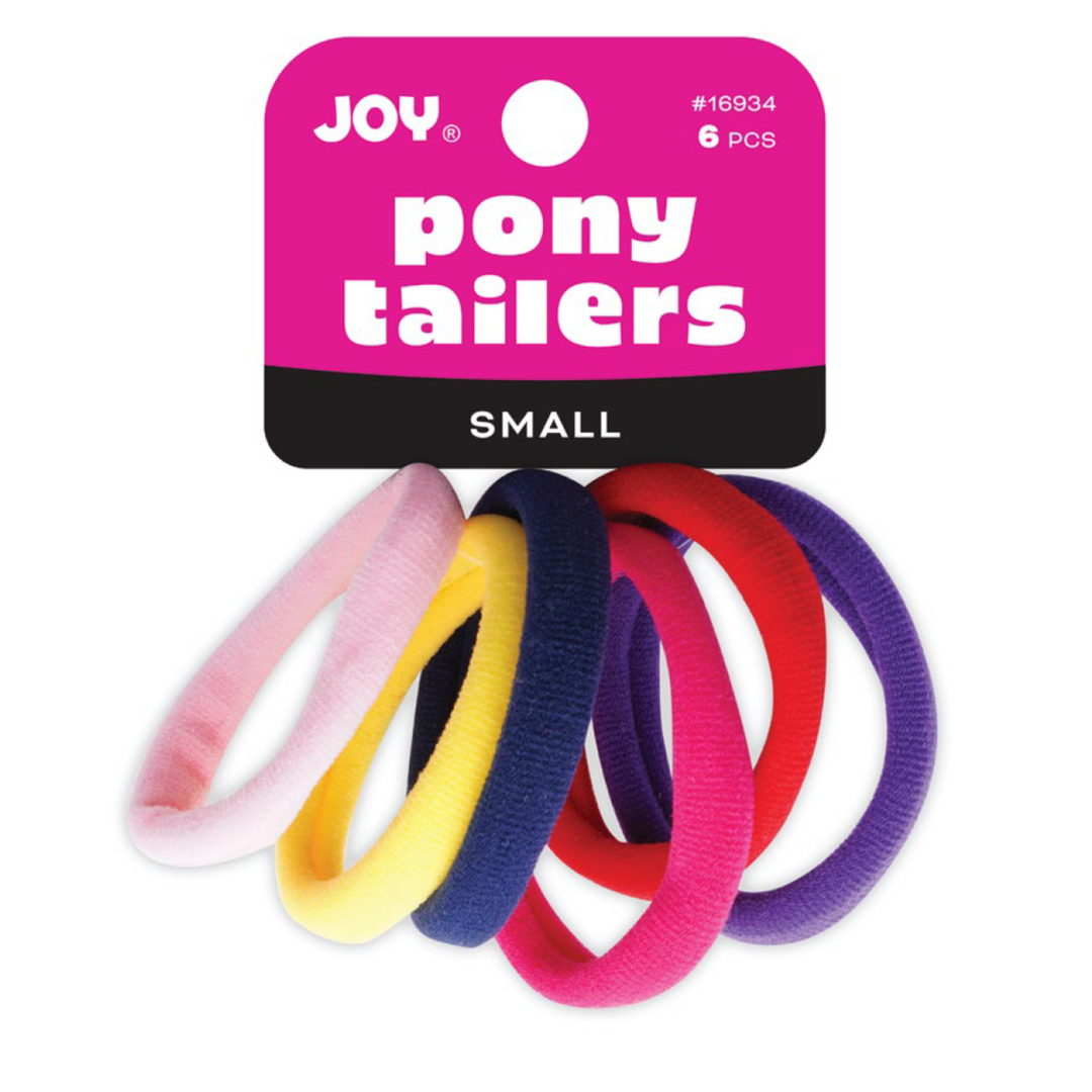 Joy Soft Ponytailers Small, 6 Count Gentle Kids' Hair Ties, Assorted Color