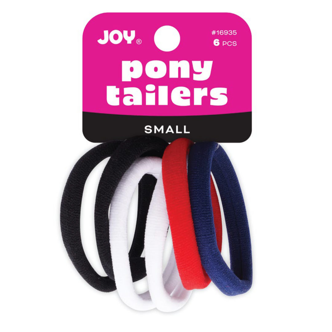 Joy Soft Ponytailers Small, 6 Count Gentle Kids' Hair Ties, Assorted Color