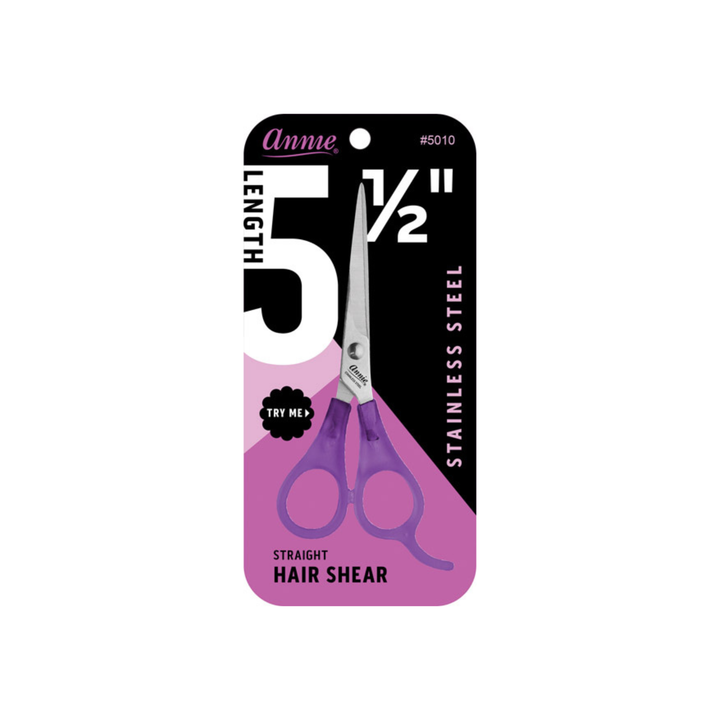 Annie Stainless Steel Hair Shears 5.5 Inch, 1 Count, Assorted Colors