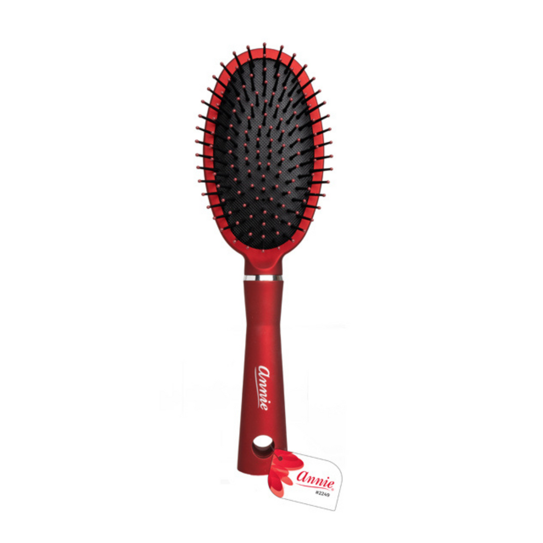 Annie Salon Round Paddle Brush, 1 Count, Red