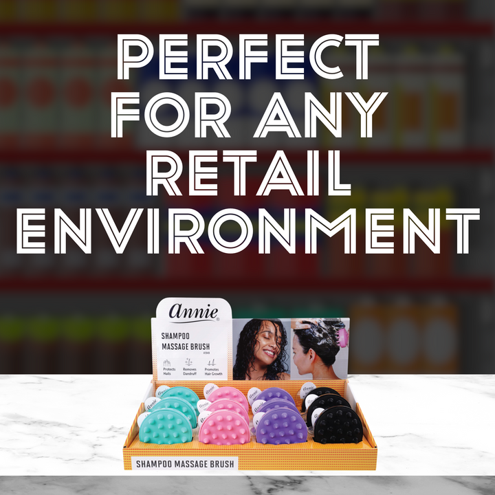 Annie Shampoo and Massage Brush Display Asst Color
