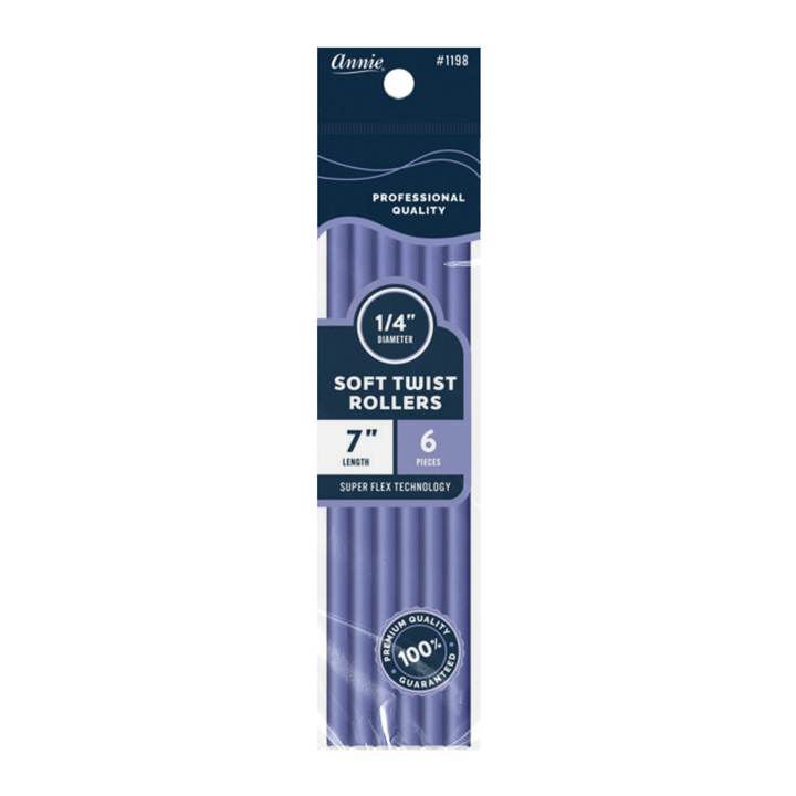 Annie Soft Twist Hair Rollers 1/4 Inch, 6 Count, Lavender