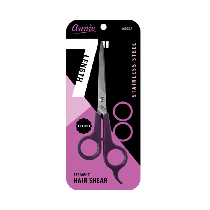Annie Stainless Steel Hair Shears 7 Inch, 1 Count, Purple