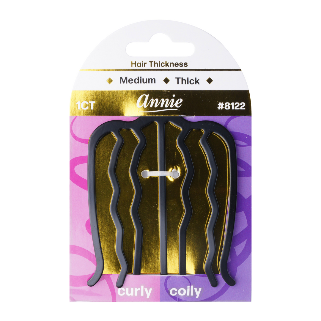Annie Hair Fork Pin Medium, 1 Count, Black