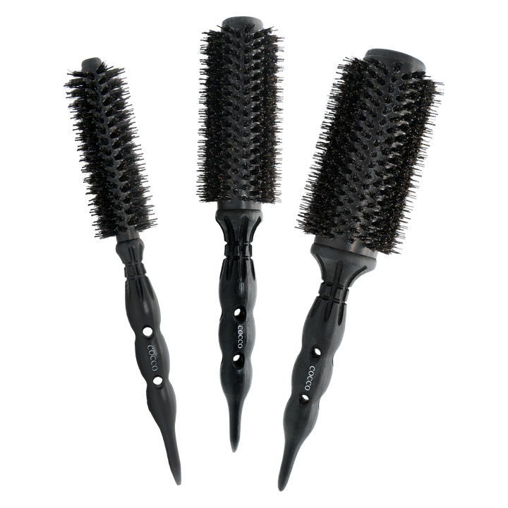 COCCO® Black Series Ceramic Boar Brush (Select Size)