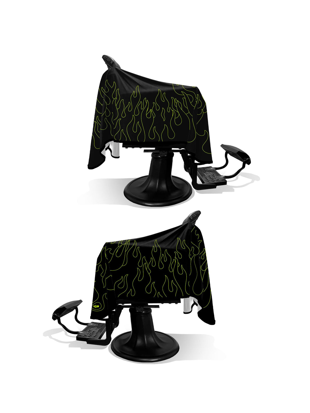 Black/Volt Outline Flames PRO Cape