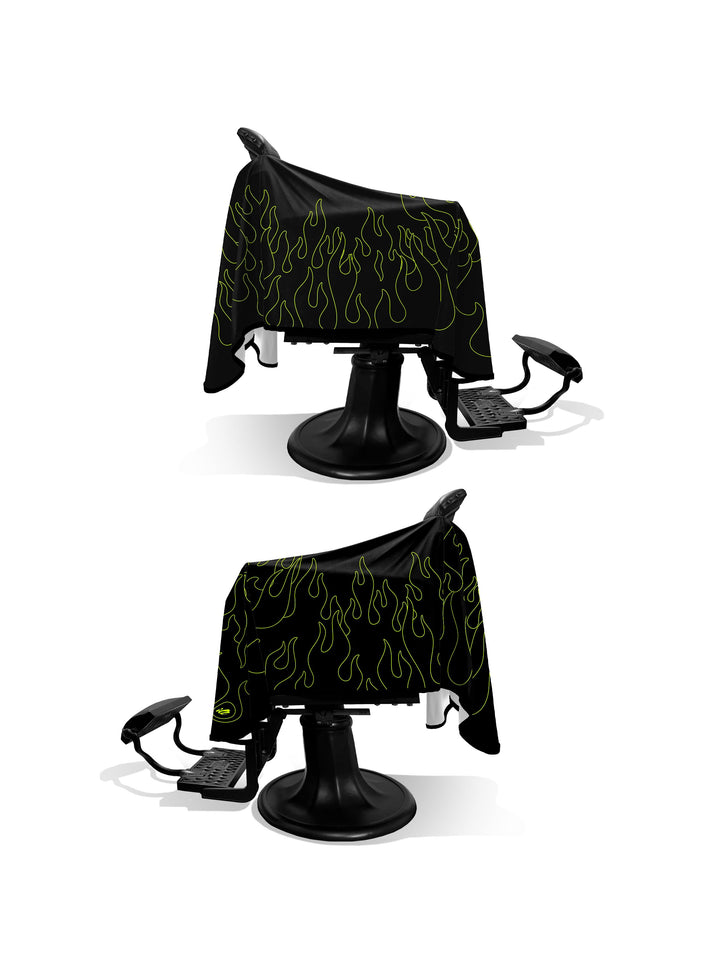 Black/Volt Outline Flames PRO Cape