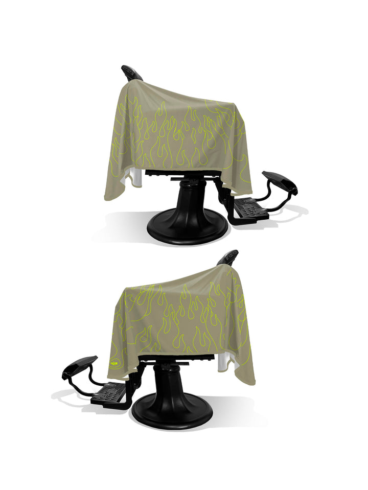 Light Olive/Volt Outline Flames PRO Cape