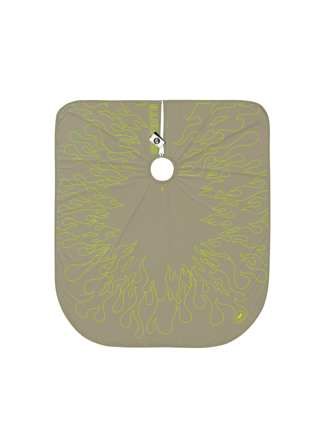 Light Olive/Volt Outline Flames PRO Cape