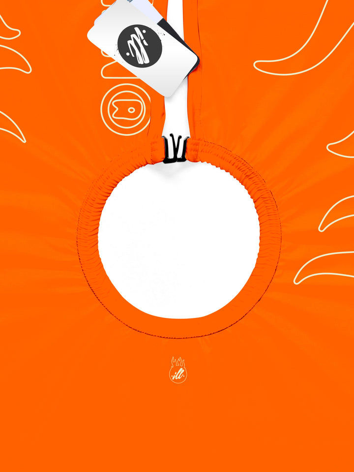 Orange/Sail Outline Flames PRO Cape