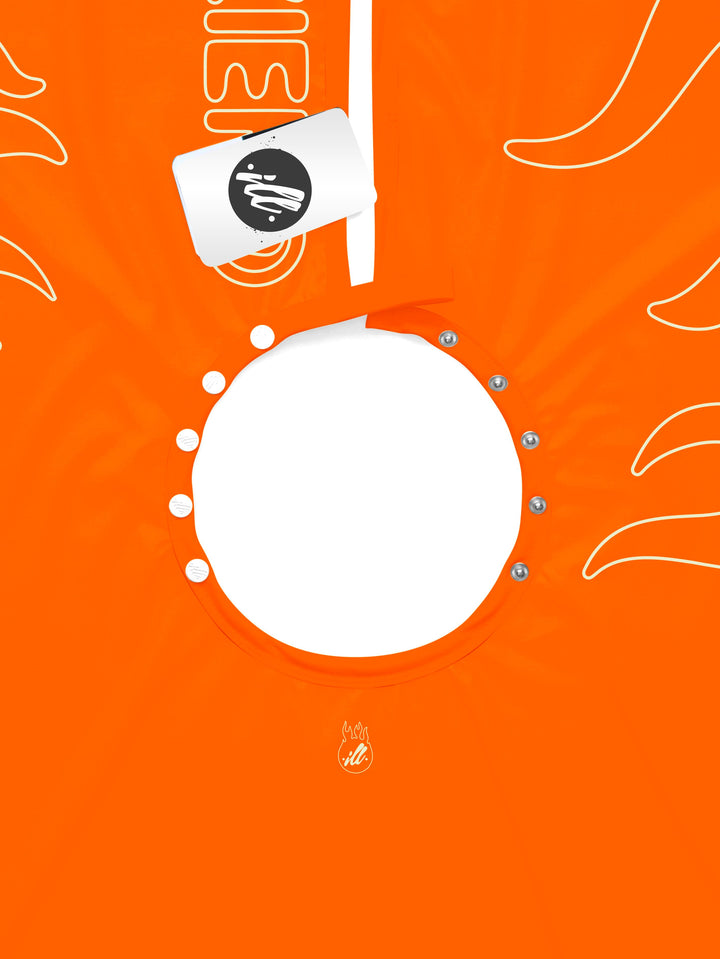 Orange/Sail Outline Flames PRO Cape