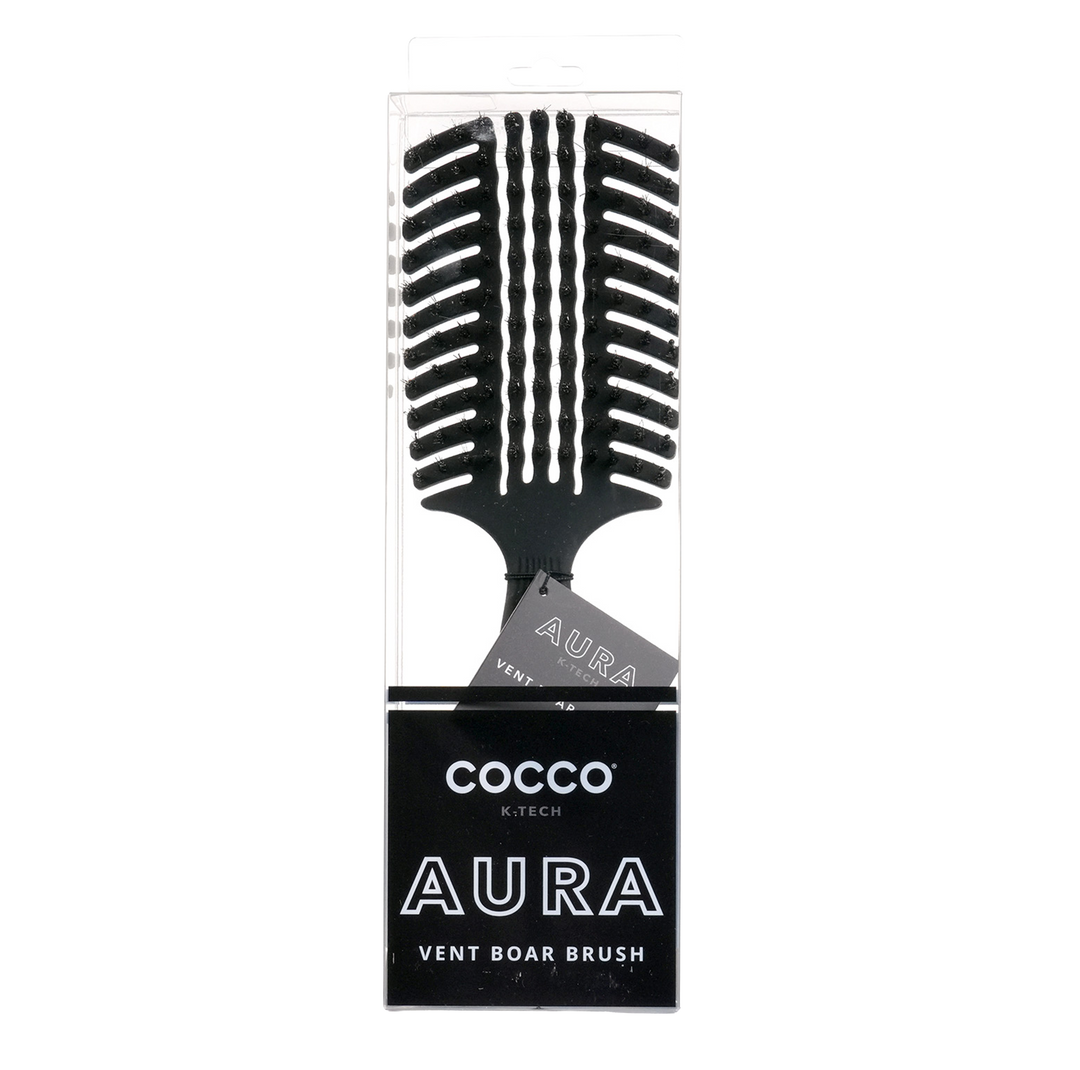 COCCO® Aura Vent Boar Brush (Black)