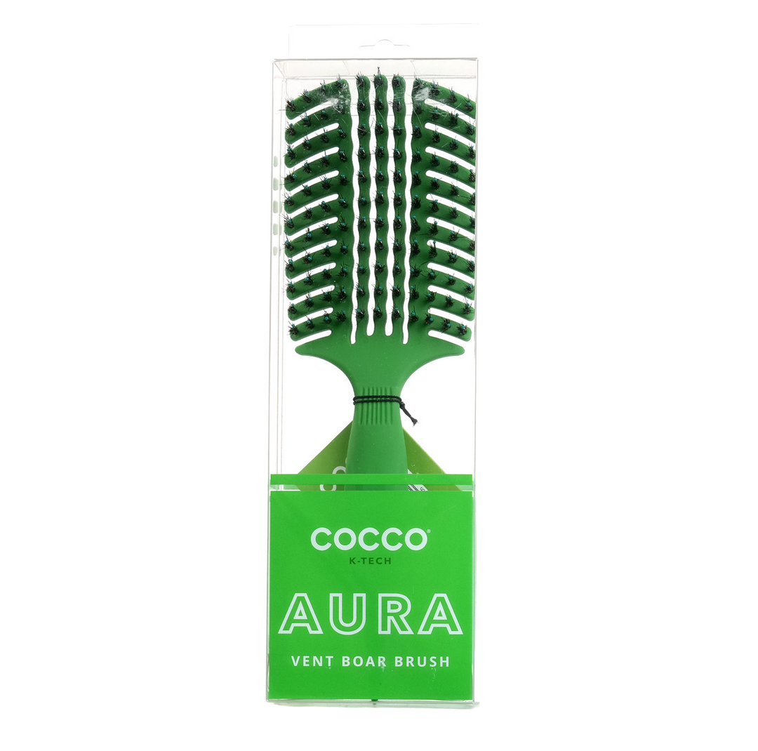 COCCO® Aura Vent Boar Brush (Green)