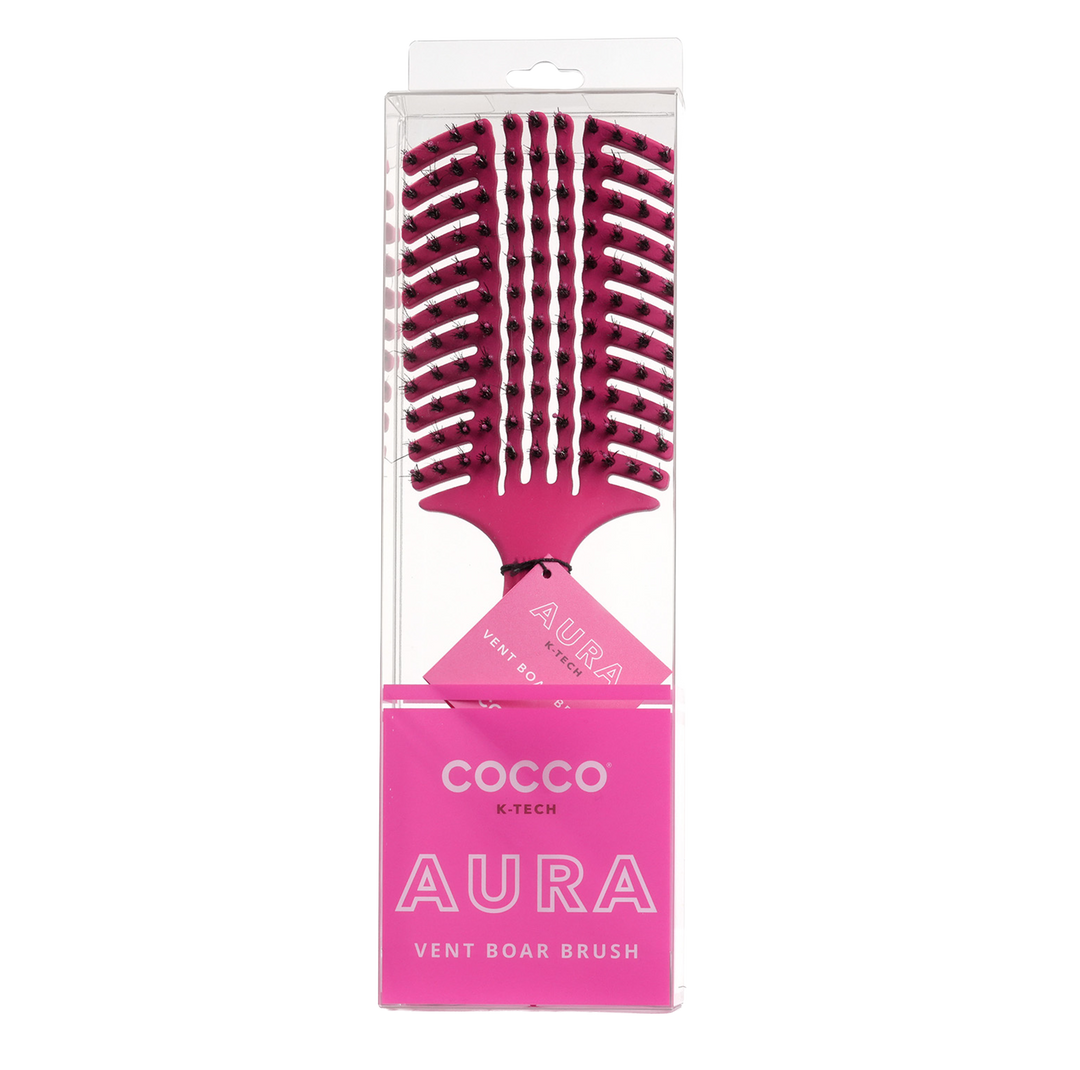 COCCO® Aura Vent Boar Brush (Pink)